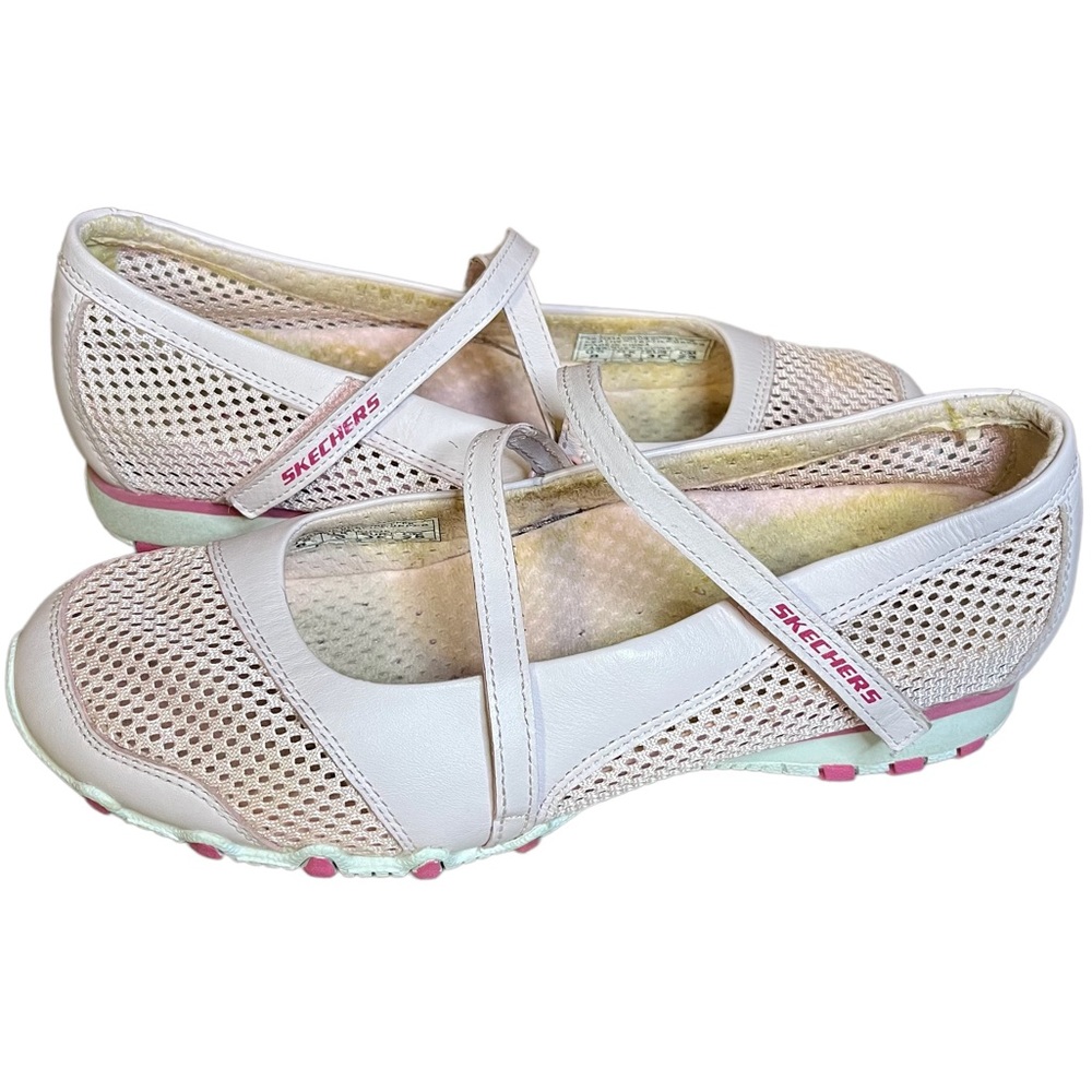Skechers Pink Mary Jane Ballet Style Walking Shoes- Size 8 US